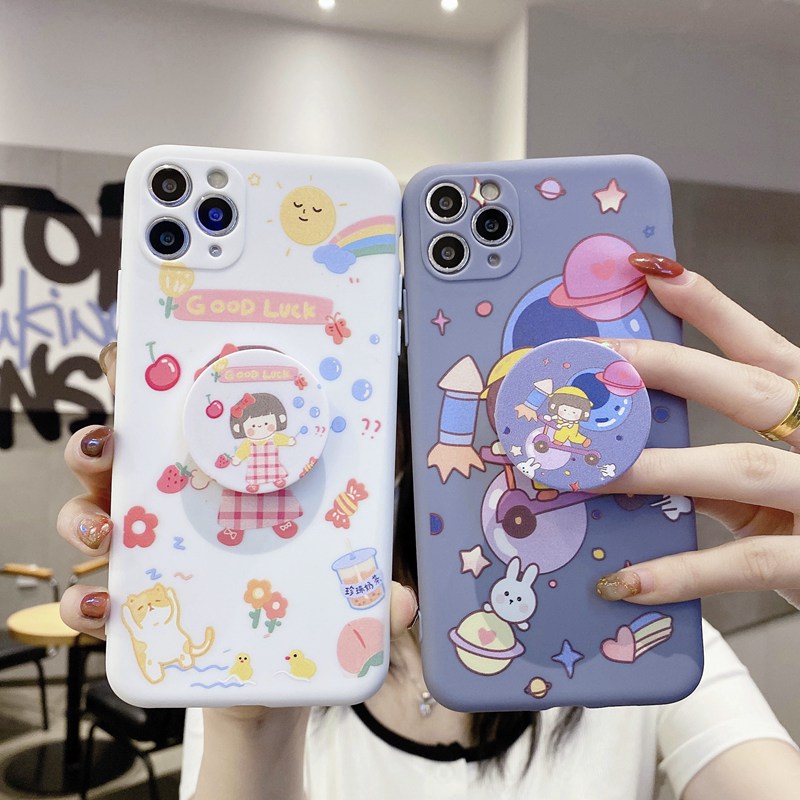 Jual Cartoon Girl Popsocket Stand Silicone Case Iphone 11 Pro Max Iphone 6 6s Plus 7 8 Plus Xs Xr Max Iphone 12 Pro Max Casing Hp Ip 7 Shopee Indonesia