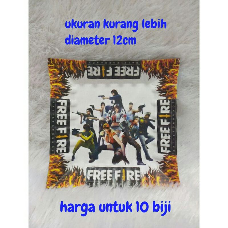 piring kertas kue cake ulang tahun happy birthday hbd ultah karakter free fire freefire