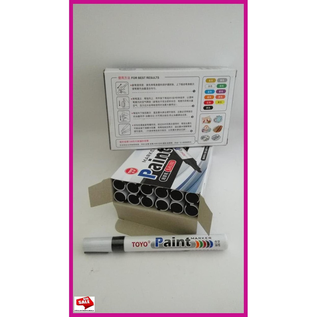 

VERCOCAR- SPIDOL BAN TOYO HITAM - PAINT MARKER TOYO KUALITAS TERBAIK -ASLIII.