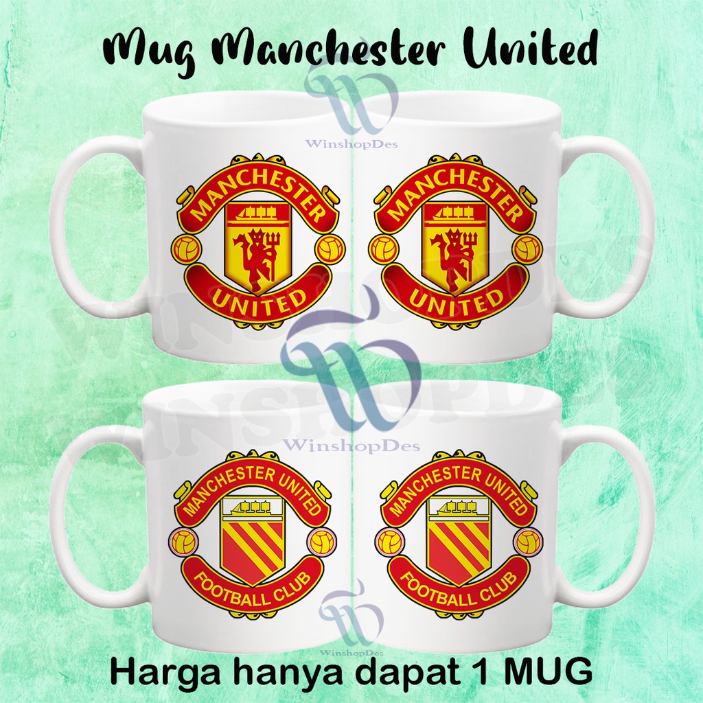 MUG MANCHESTER UNITED / GELAS MANCHESTER UNITED / MUG CUSTOM MANCHESTER UNITED (PALING MURAH)