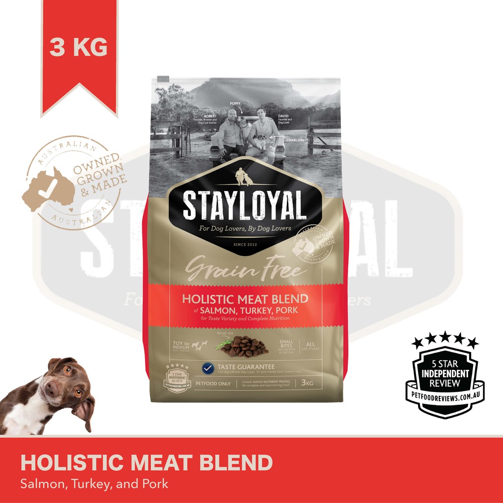 STAYLOYAL Makanan Anjing - Holistic Meat Blend ( Salmon, turkey, & pork ) 3kg