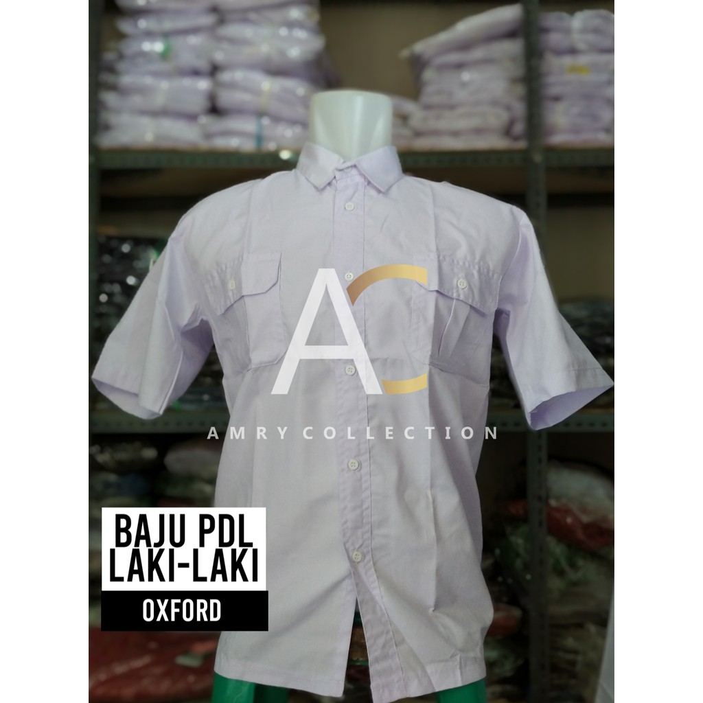 Kemeja PDL / PDH  lapangan putih pendek bahan oxford Baju PDL