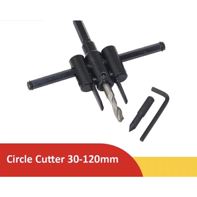 Ikura Mata Bor Kayu Jangka Adjustable Circle Hole Saw Cutter