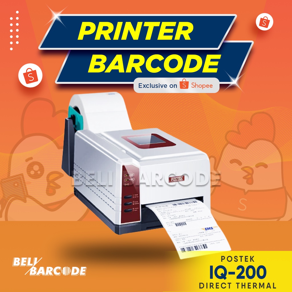 Printer Barcode Postek IQ-200 WiFi Cetak Label Thermal 203 DPI