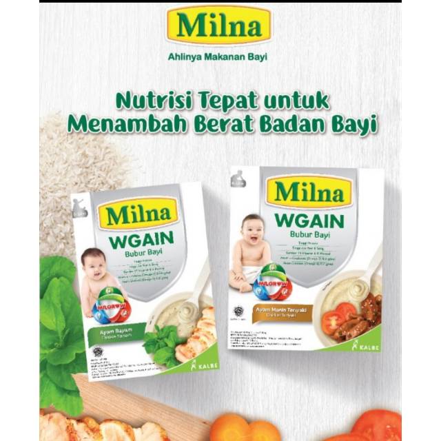 Milna wgain bubur bayi/MILNA BUBUR PENAMBAH BERAT BADAN BAYI