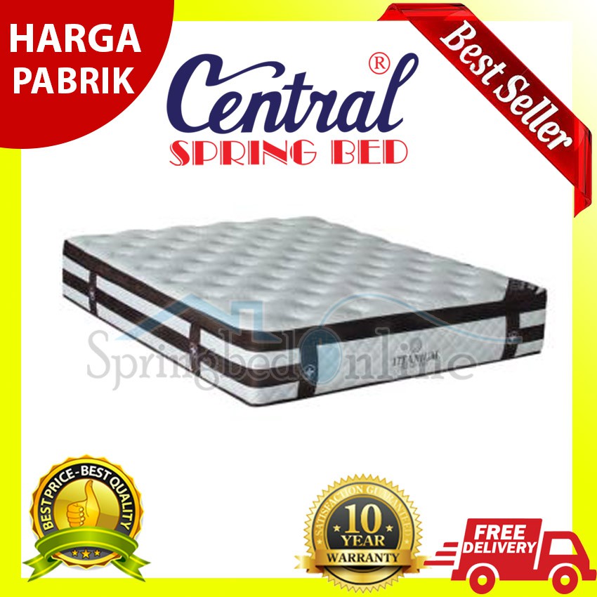 Springbed Central Titanium Gold Ukuran Kasur Saja Harga Pabrik