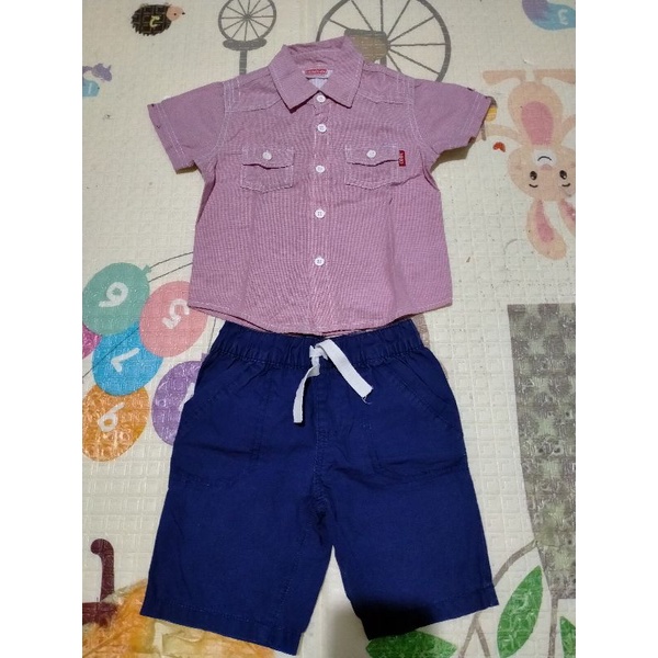 Preloved Set Mothercare Baby Preloved Kemeja Cool Baby Preloved Celana Pendek Mothercare Baby