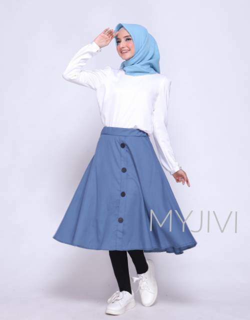 BUTTON SKIRT TOYOBO BY MYJIVI