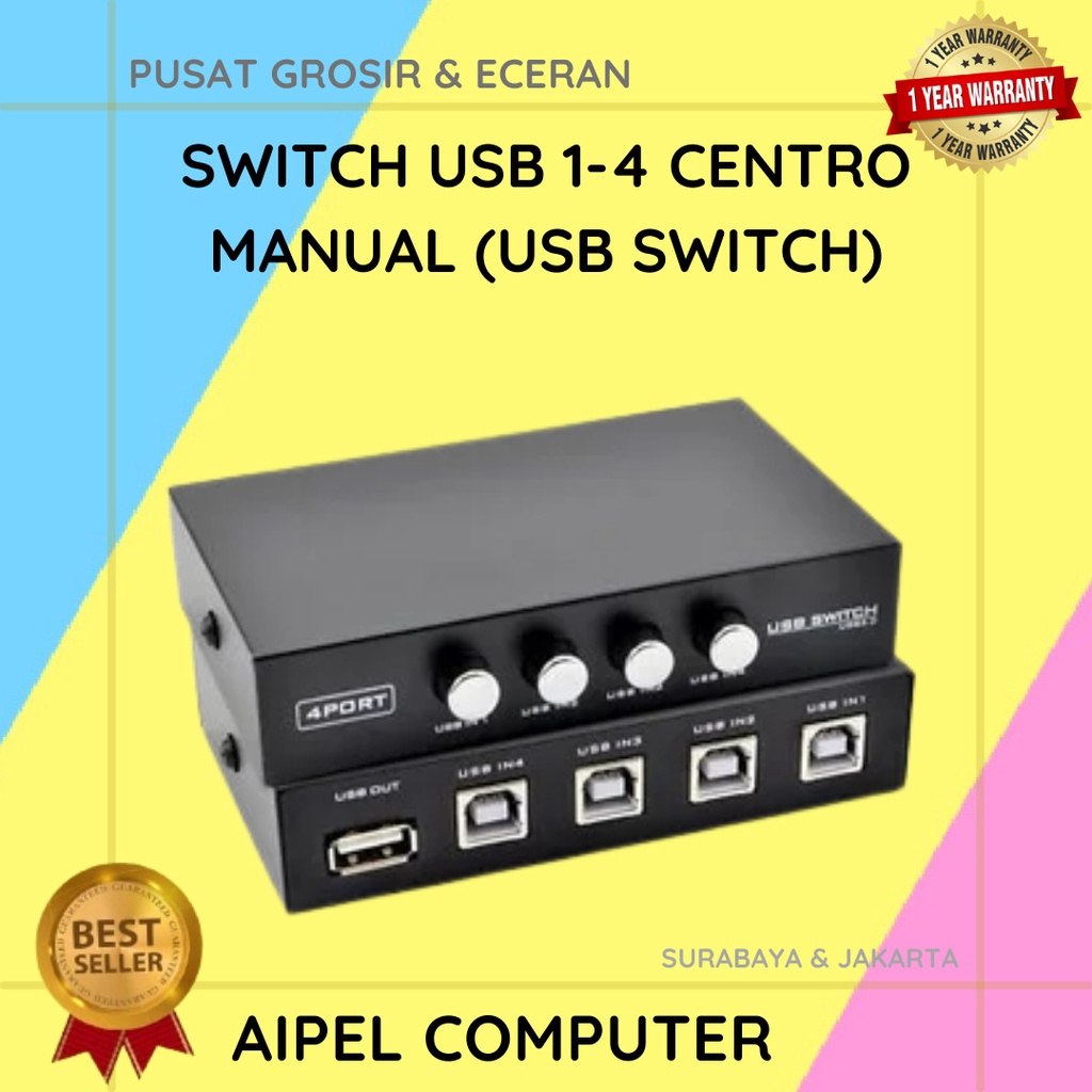 SU4 | SWITCH USB 1-4 CENTRO MANUAL (USB SWITCH)