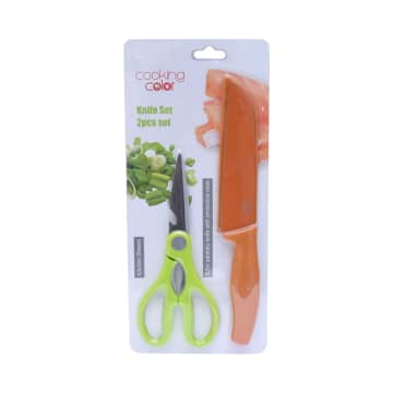 

28.5 Cm Set 2 Pcs Mona Pisau & Gunting Dapur