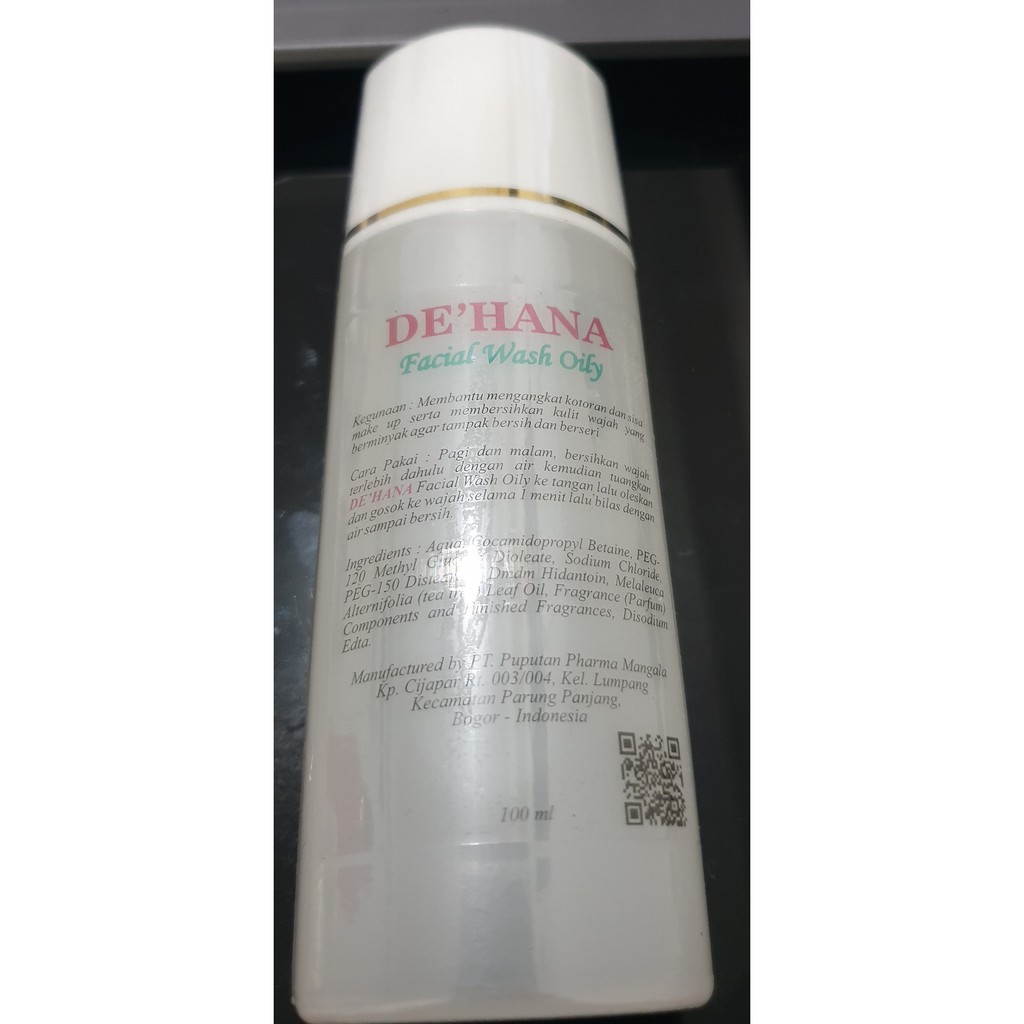 De Hana Facial Wash Oily 100ml