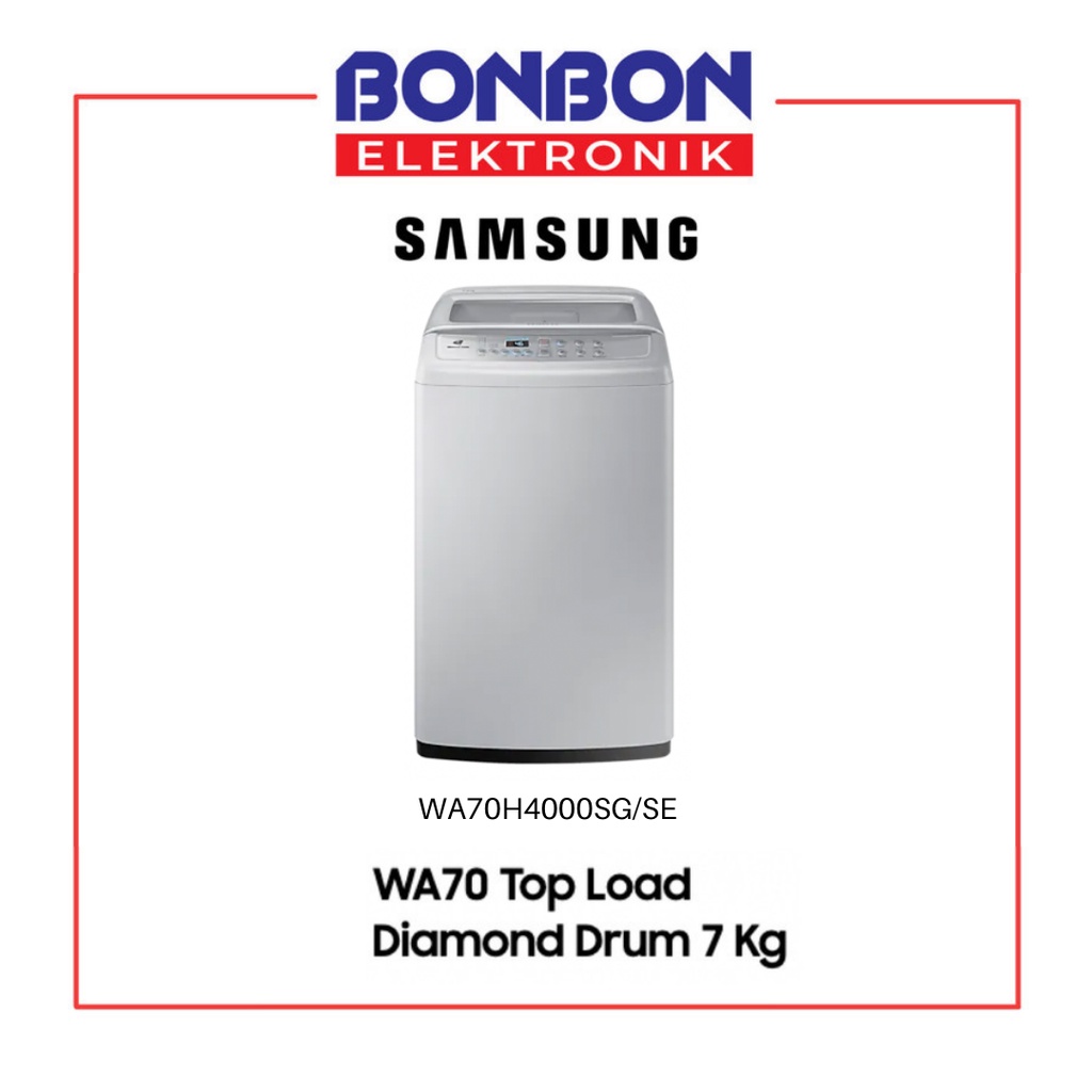 Samsung Mesin Cuci 1 Tabung 7KG WA70H4000SG / WA-70H4000-SG / WA70H4000