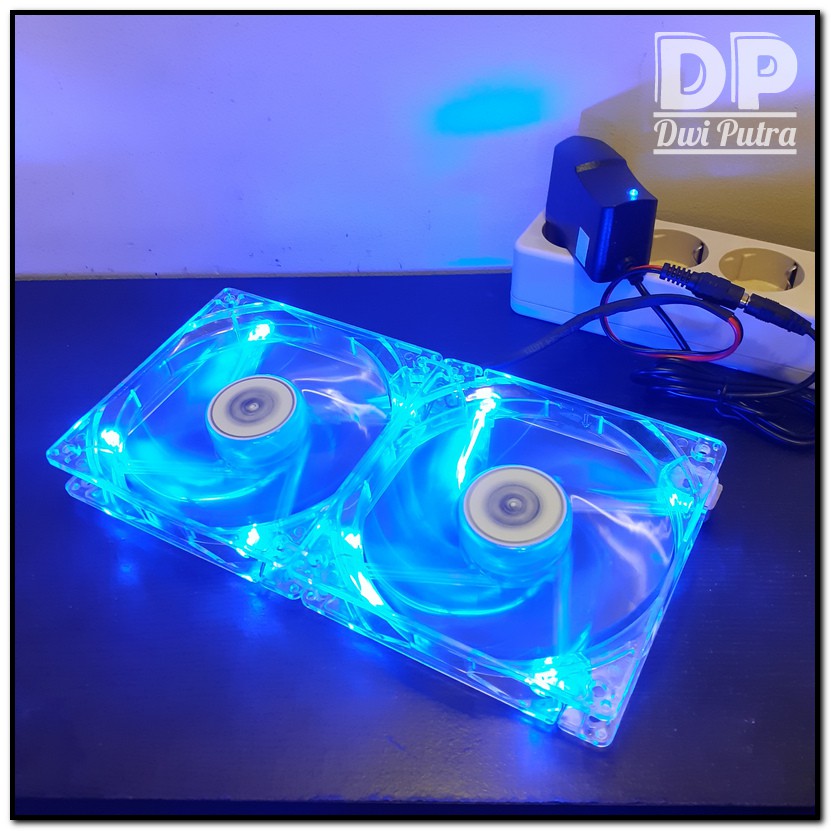 KIPAS AQUARIUM TRANSPARAN BLACK CASE FULLSET // AQUASCAPE RGB LED LAMPU // PENDINGIN COOLING COOLER FAN