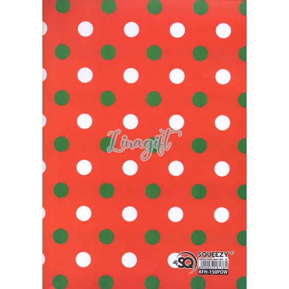 ( 5 Lembar ) KERTAS KADO SQ DOFF - GIFT WRAPPING PAPER POLKADOT COLOUR DOT PINK BLUE PURPLE ONDE POLKA