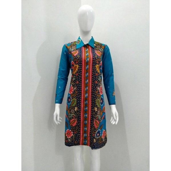 TUNIK BATIK KERJA KANTOR MOTIF BATIK MODERN