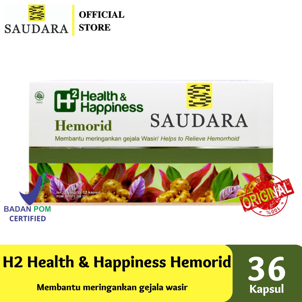 Kalbe Health & Hapiness H2 Hemorid (36 Kapsul)