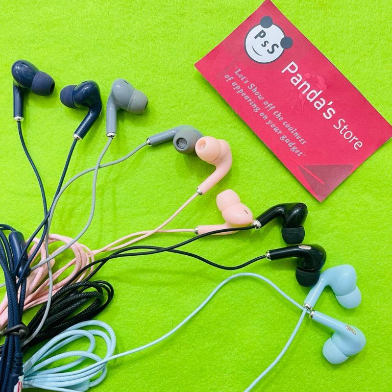 Hf Earphone Makaron U28 Xtra Bass Full candy color [Premium]