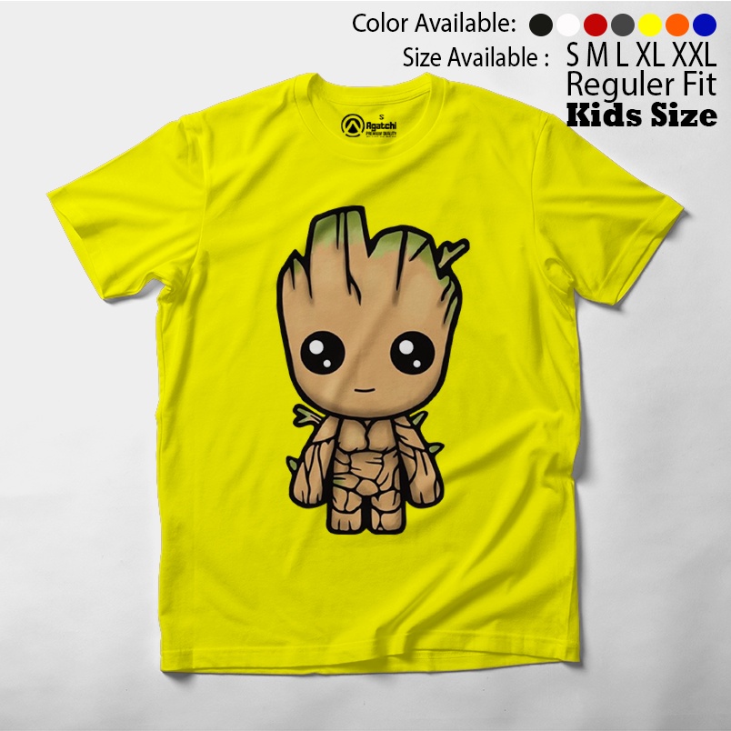 Baju Anak / Kaos Atasan Anak / Kids T Shirt Baby Marvel Chibi Kawaii Groot