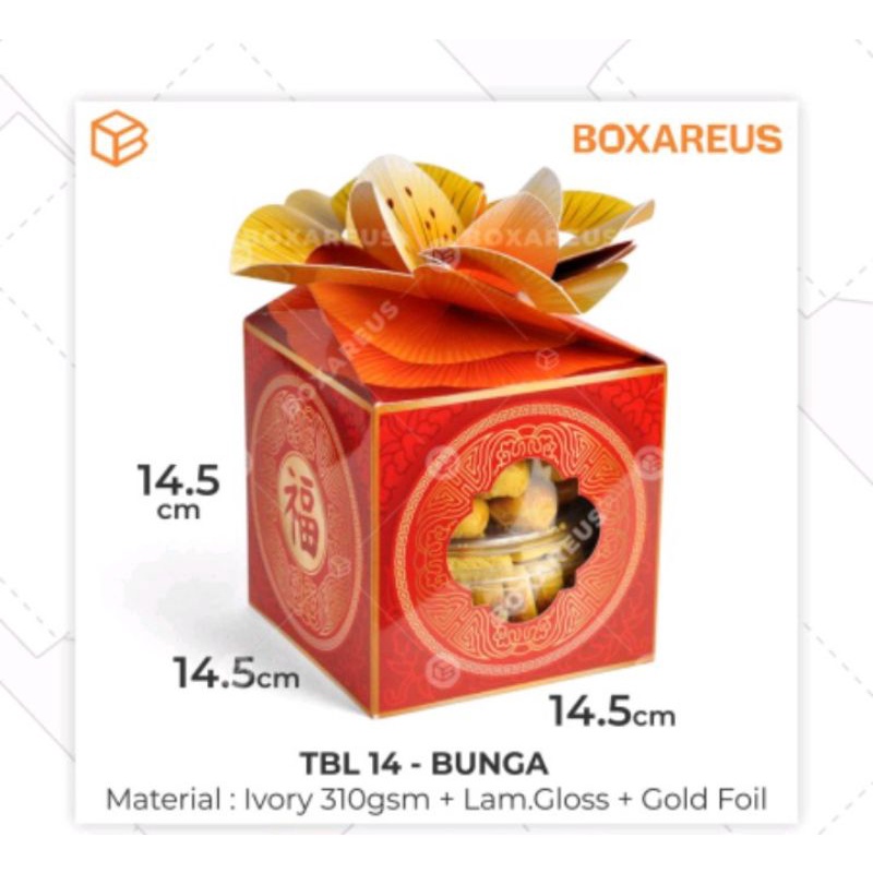 

Dus Imlek Box Toples CNY Kemasan Kue Kering Packaging | TBL 14 - BUNGA