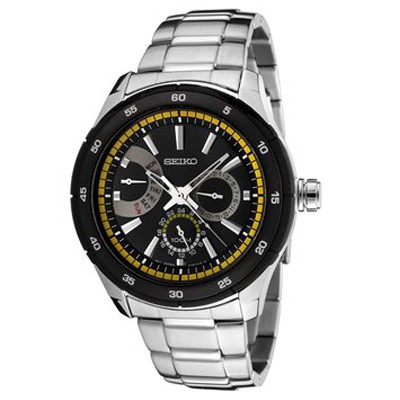 Seiko Criteria Original SNT023P1 Silver Hitam Chronograph Jam Tangan Pria SNT023