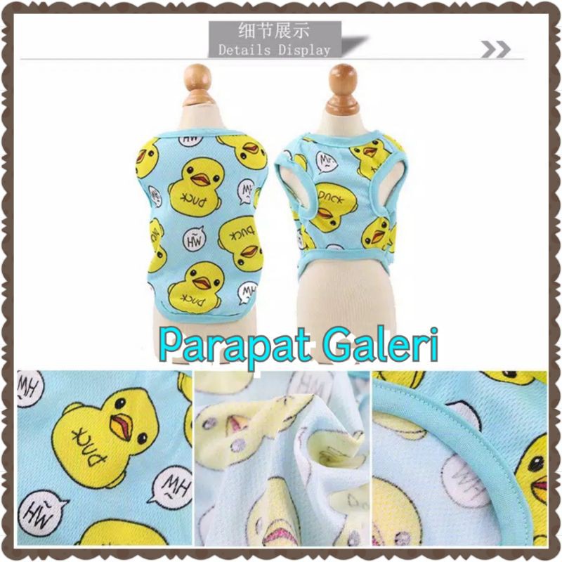 Baju Kucing / Anjing Motif Bebek Bahan Mesh Kualitas Import