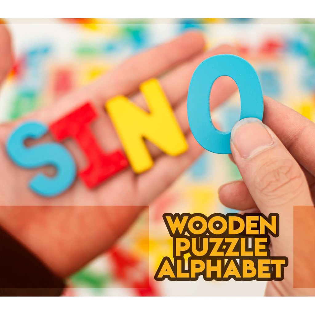 Puzzle Kayu Huruf - Mainan Edukasi Anak Wooden Alphabet