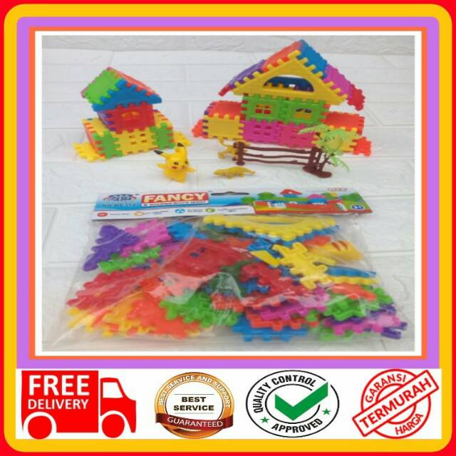 FUZZLE SUSUN/ BUILDING BLOCK/FUZZLE RUMAH