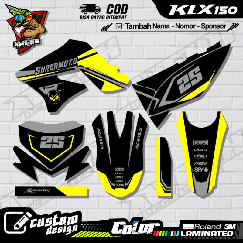 DECAL KLX OLD - DECAL STIKER KLX LAMA  DESAIN CUSTOM