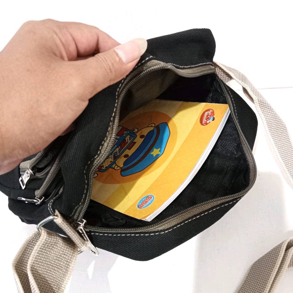 Tas Kanvas Tas Selempang Kanvas Tas Tablet Tas Pria Sling Bag