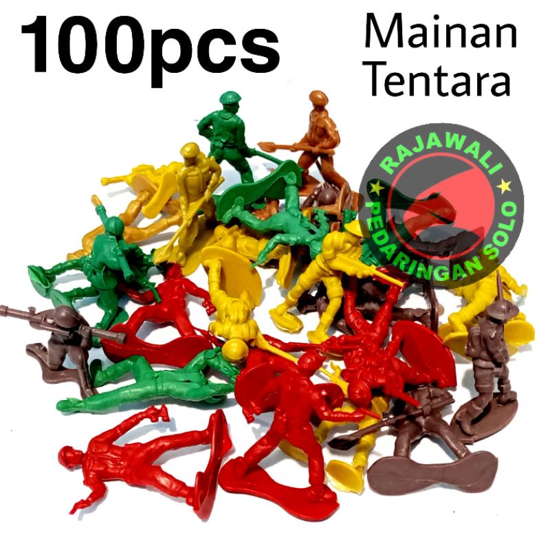 MAINAN TENTARA PLASTIK 100pcs MINIATUR TENTARA