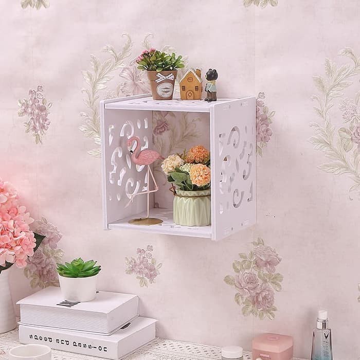 Rak Kubik 1 Ruang Rak DInding Shabby Chic Dekorasi Ruangan MB764
