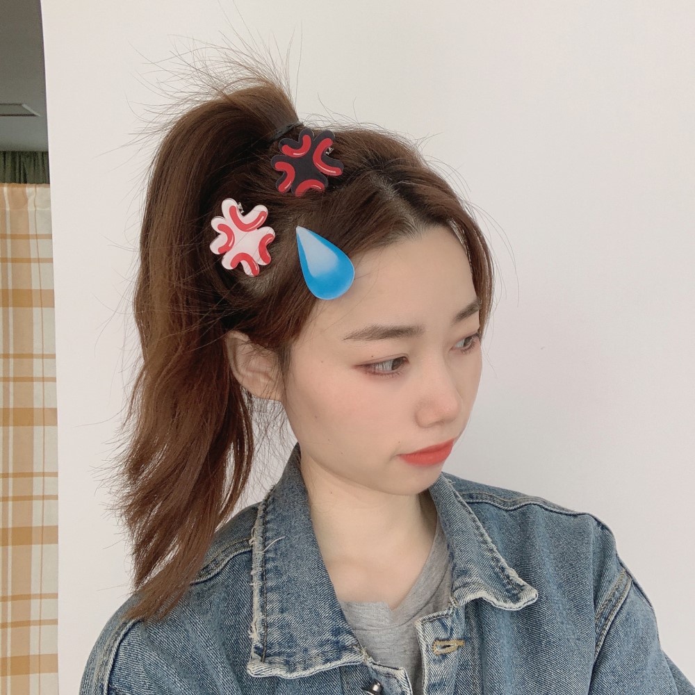 MurmerOfficial Jepit Rambut Motif Emoji Gaya Korea Untuk Wanita R566