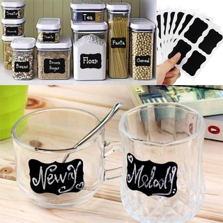 Dekorasi Rumah 36Pcs Stiker Papan Tulis Hitam untuk Label Dekorasi Rumah 36Pcs Stiker Papan Tulis Hitam untuk Label