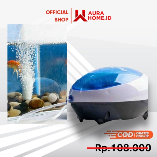 Pompa Udara Akuarium 1.5W / Mesin Pompa Gelembung Udara Aquarium Akuarium Aerator Cupang Kolam Ikan 