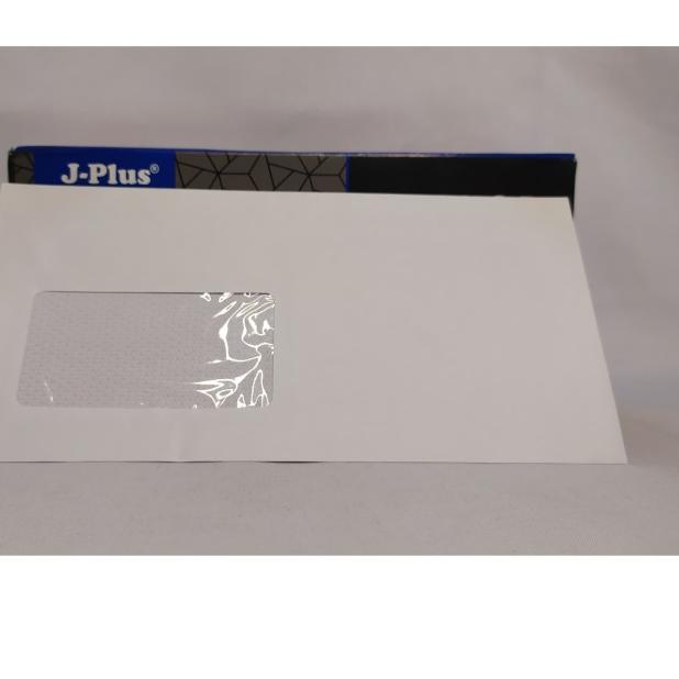 

Amplop Putih Jendela Kiri & Kanan No.90 / 80g JPLUS Biru [ 1 PACK ] - Jendela Kiri