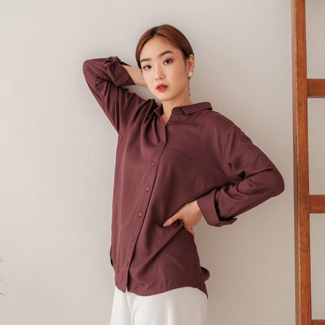 Kemeja Rayon warna terlengkap / Kemeja Wanita polos / Kemeja Polos Rayon