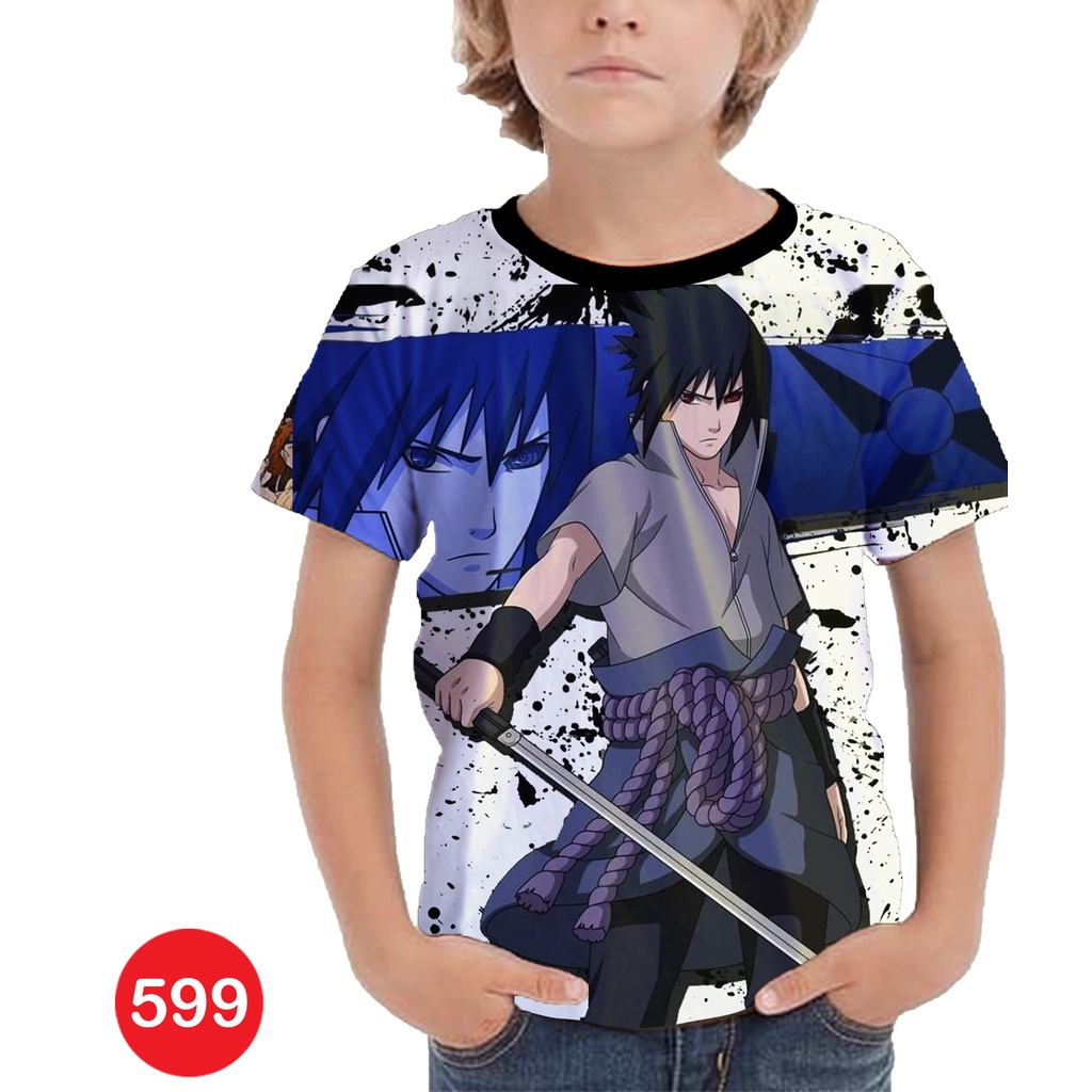 Kaos Naruto Baju Sasuke Uchiha Itachi Baju 3D Serial Anak #COWO-599 Fashion