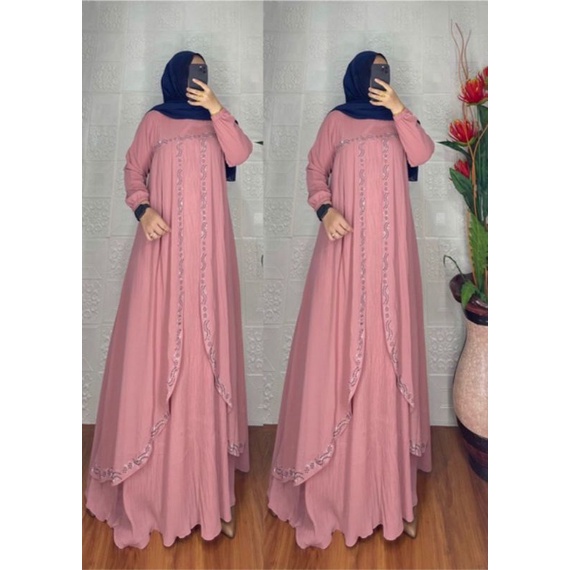 Gamis ceruty plisket