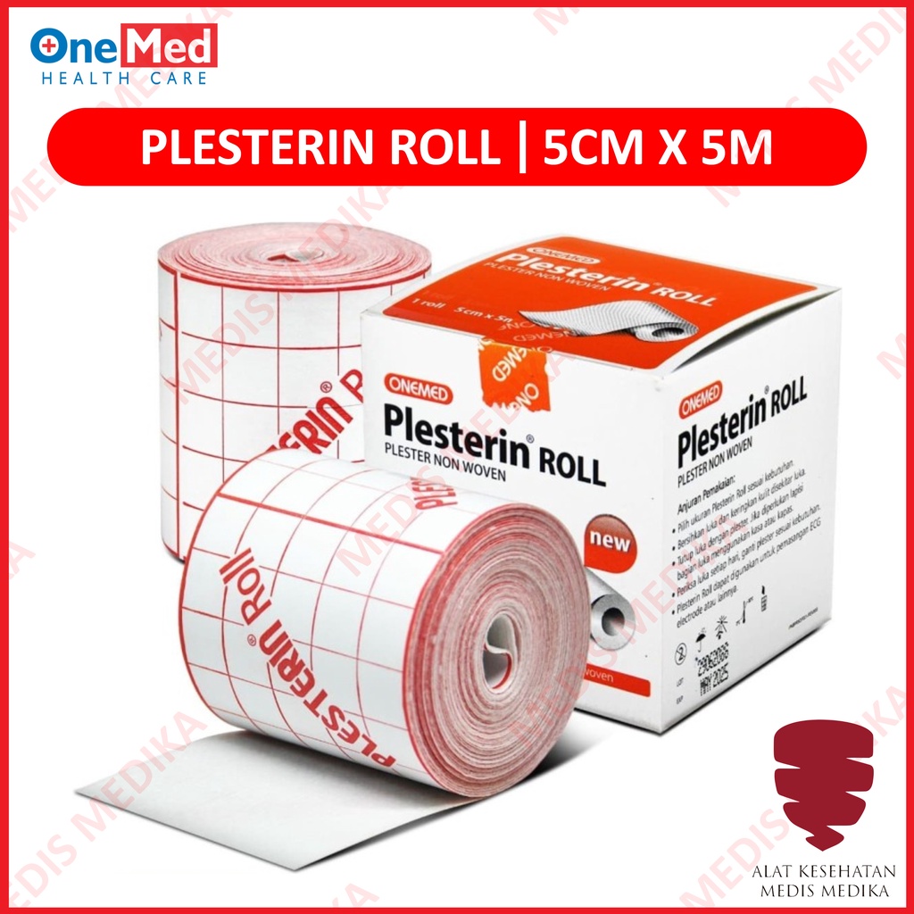 Plesterin Roll 5 x 500cm Plester Luka Alat P3K Plaster Non Woven 5m Onemed