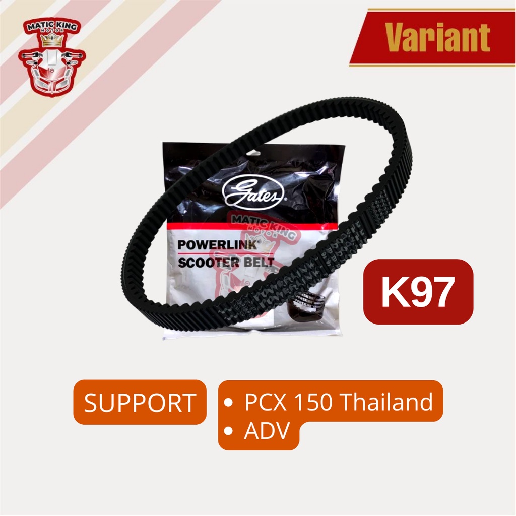 Vanbelt V Belt Van belt Fanbelt Vario 125 150 LED Gates Powerlink Made in Thailand