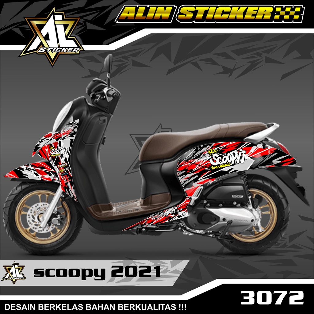 3072 STICKER STRIPING MOTOR SCOOPY 2021 SEMI FULL