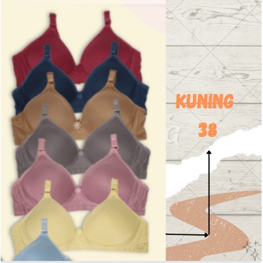 Bra BH Tanpa Kawat Super Soft Sorex 17238-38 Kuning