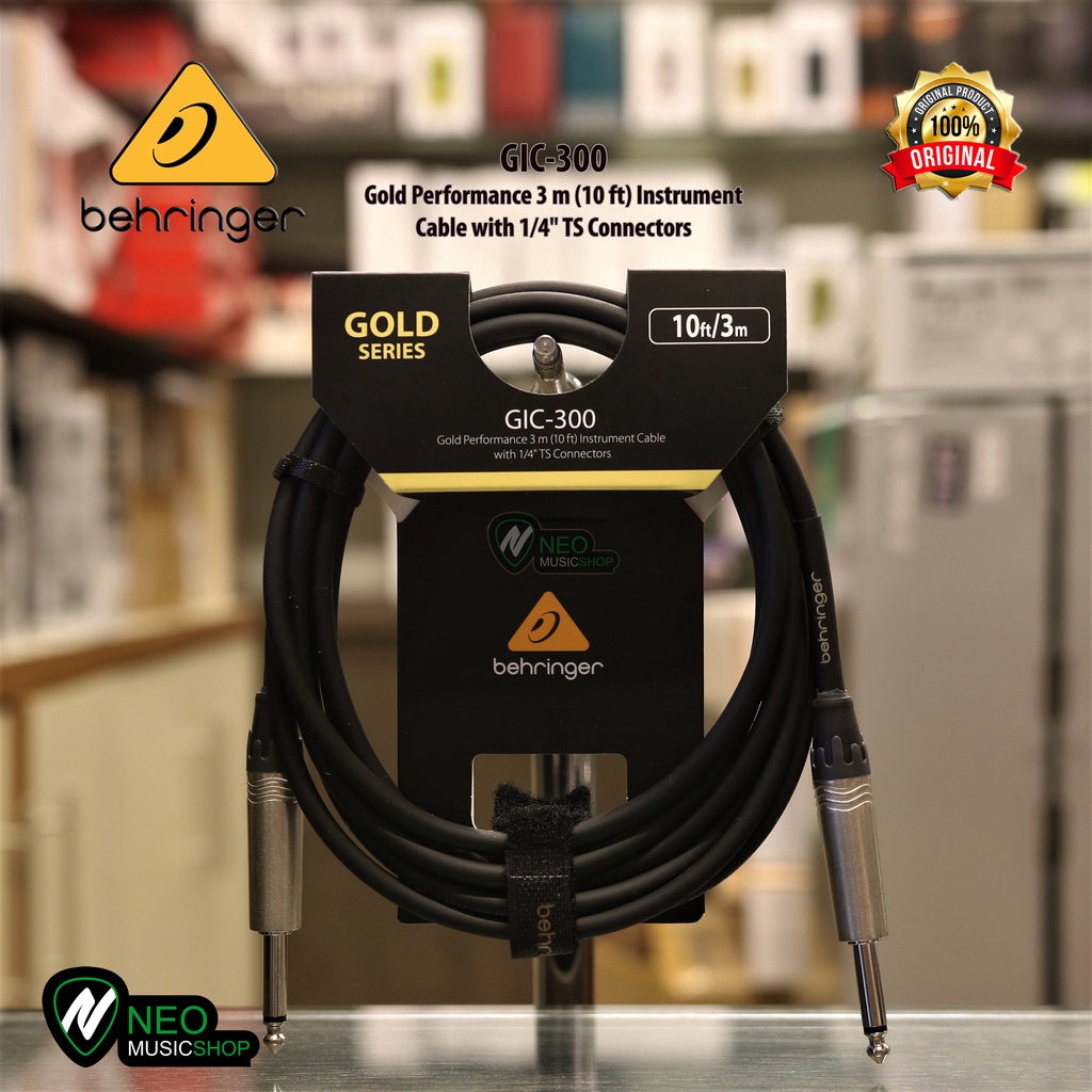 Behringer GIC-300 Gold Performance 3 m (10 ft) Instrument Cable