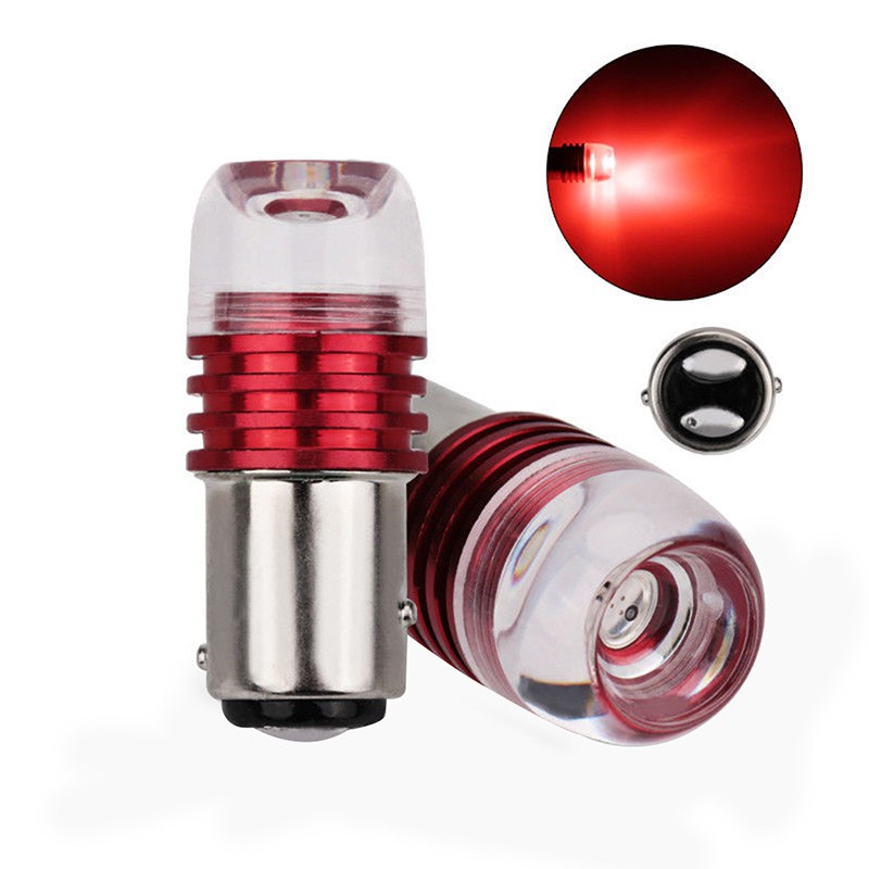 Skid 2pcs Lampu Strobo Led 1157 BAY15D P21 / 5W Warna Merah