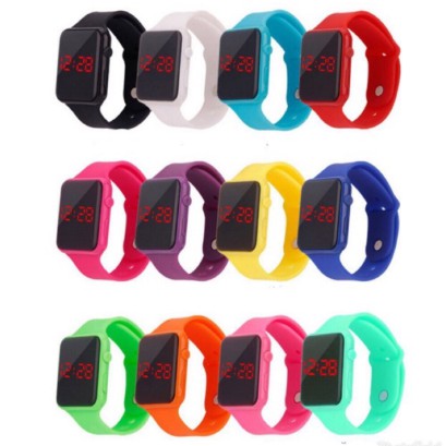 Jam Tangan LED Kotak Fashion