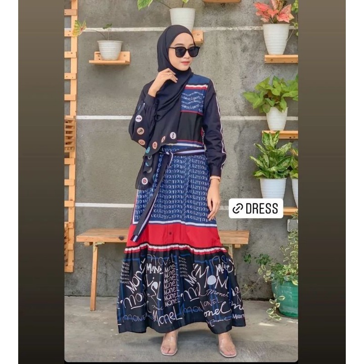 Monel Mix Typo Dress