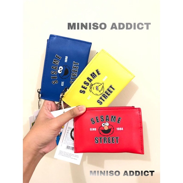 SALE DOMPET KARTU MINISO SESAME STREET COIN BAG COIN PURSE DOMPETMINI ELMO COOKIE MONSTER BIG BIRD P