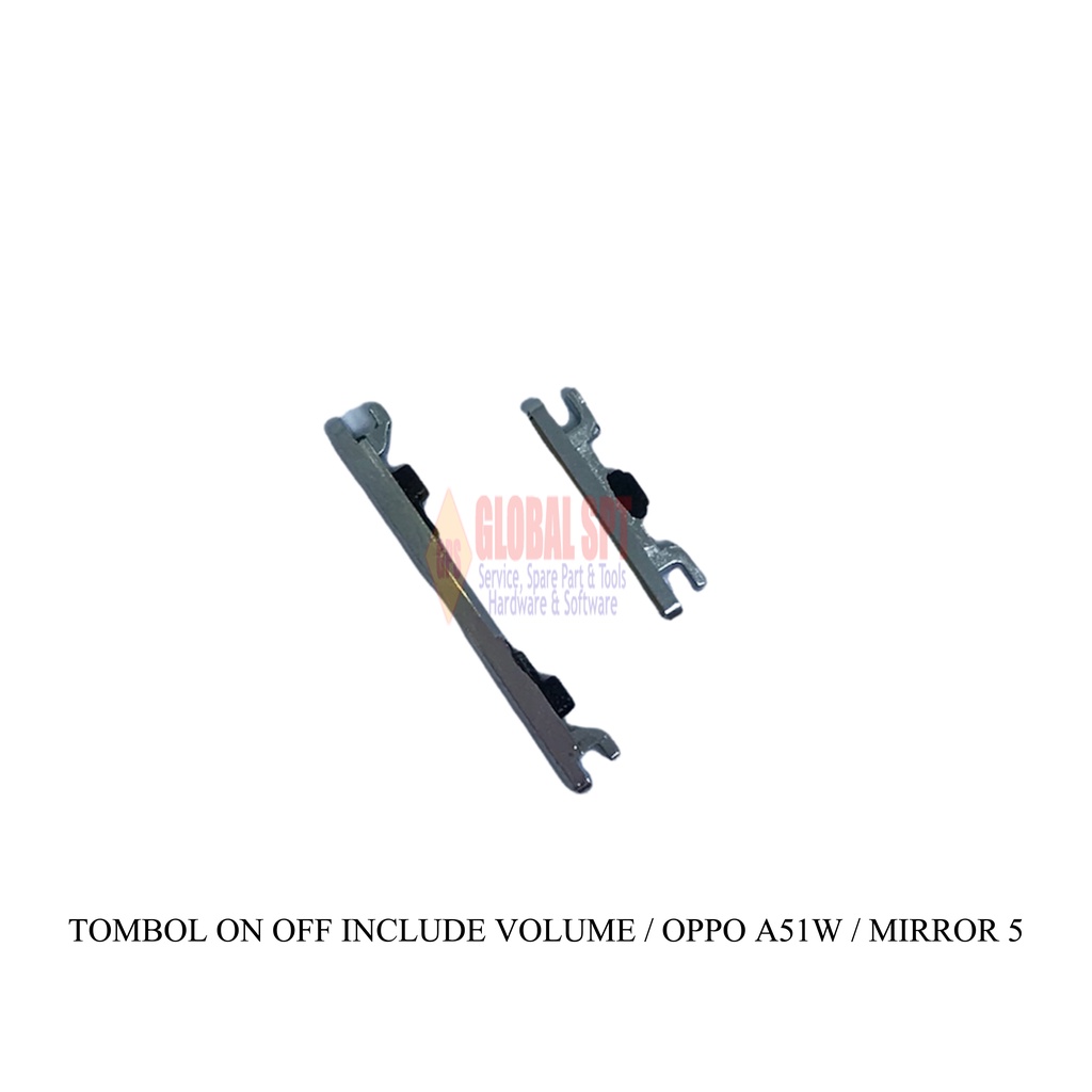 TOMBOL LUAR OPPO A51 ON OFF INCLUDE VOLUME / TOMBOL RUBBER OPPO A51W / MIRORR 5 ON OFF VOL