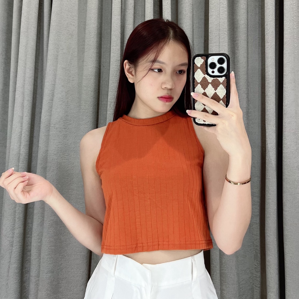 Crop tanktop korea halter 035 | Crop top korea halter