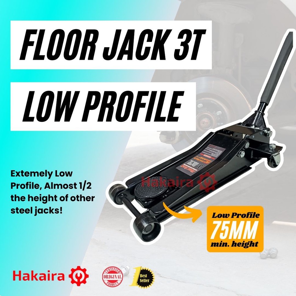 Dongkrak Buaya kapasitas 3 Ton - Floor jack low profile with double rapid pump 3T